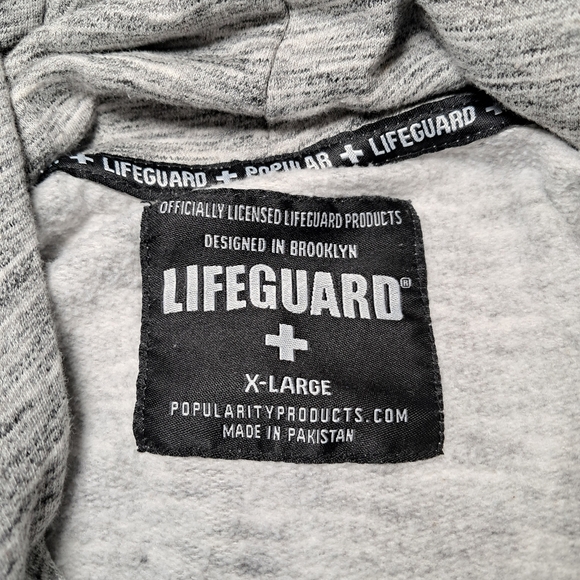Lifeguard Outer Banks Adult Hooded Sweatshirt X Large Heathered Grey Official - Picture 3 of 9